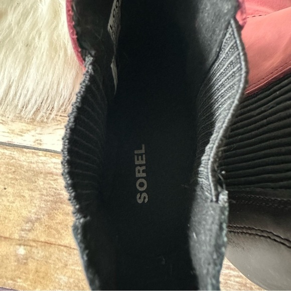 Sorel Joan Of Arctic Wedge Chelsea Boots Shoes Rich Wine 5.5 - Picture 8 of 12